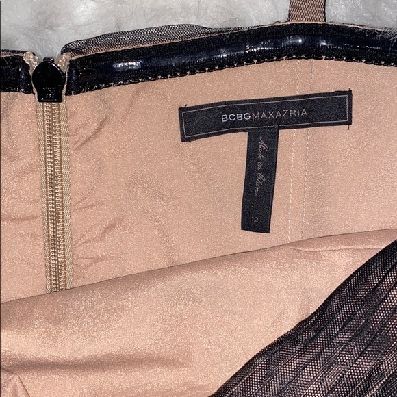 BCBGMAXAZRIA one shoulder, black tulle dress - Picture 5 of 5